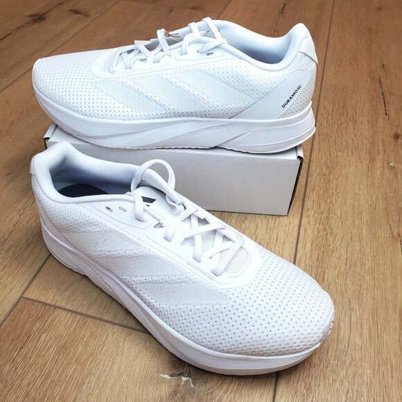 Adidas Duramo SL W Wide Size 10 IF9905 Triple White Womens Running Shoes - Picture 1 of 12